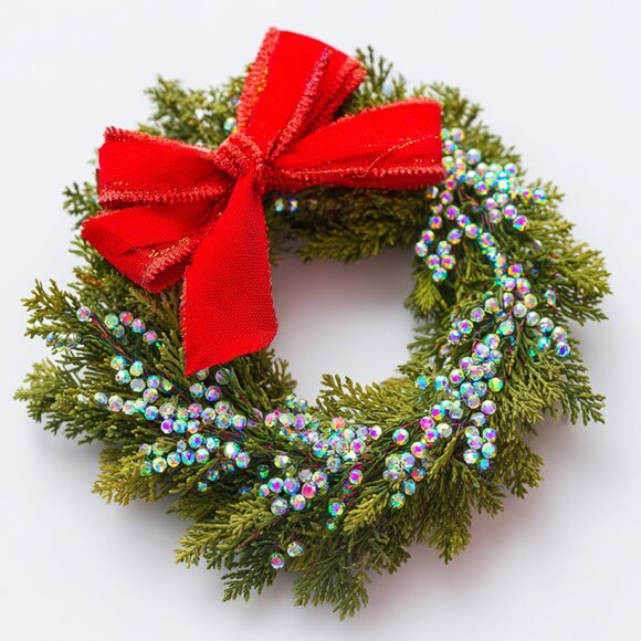 LIVE SHOW LISTING Preserved Juniper Mini Wreaths Handmade - Picture 1 of 1